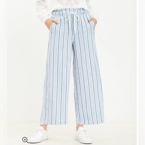 LOFT striped wide leg pants